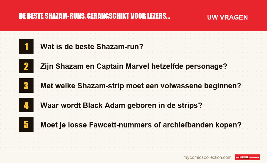 De beste Shazam-runs, gerangschikt voor lezers en verzamelaars: de veelgestelde vragen die dit artikel beantwoordt