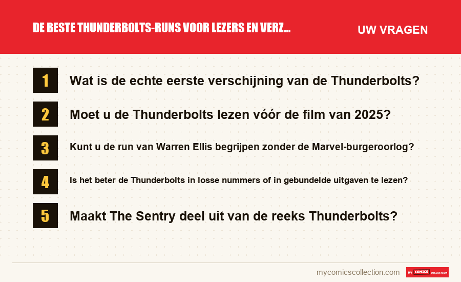 De beste Thunderbolts-runs voor lezers en verzamelaars: de veelgestelde vragen die dit artikel beantwoordt