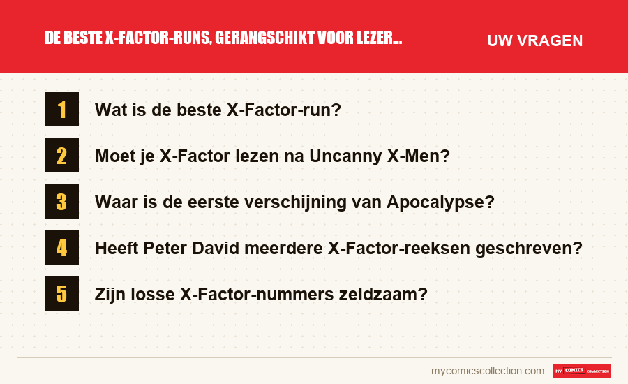 De beste X-Factor-runs, gerangschikt voor lezers en verzamelaars: de veelgestelde vragen die dit artikel beantwoordt