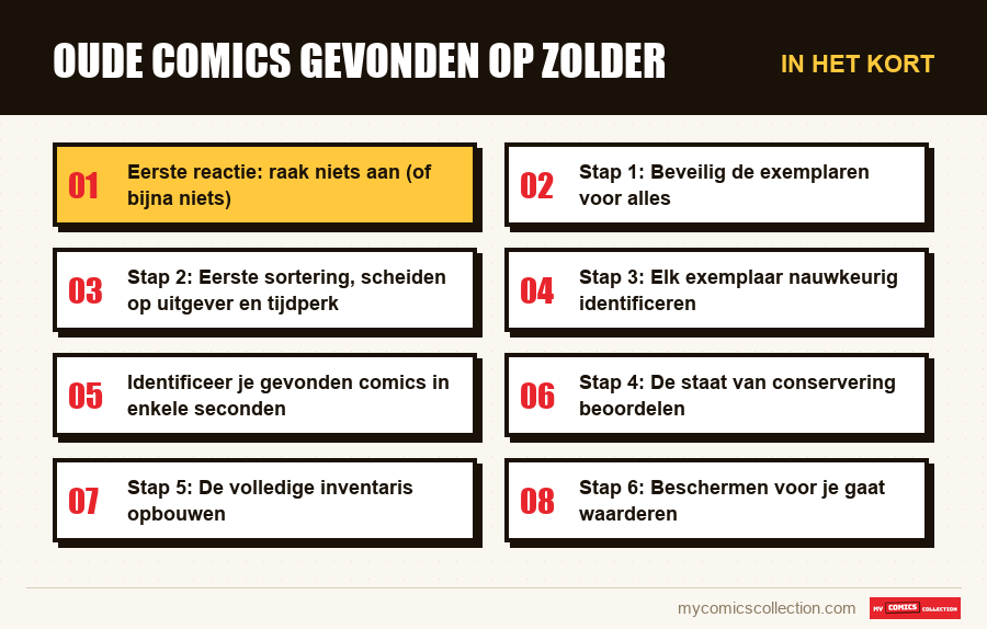 In het kort : Oude comics gevonden op zolder