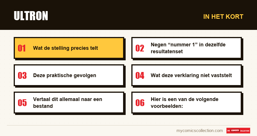 In het kort : Ultron
