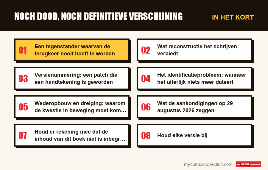 In het kort : Noch dood, noch definitieve verschijning