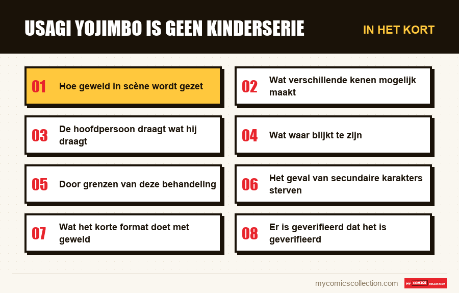 In het kort : Usagi Yojimbo is geen kinderserie