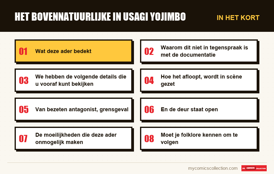 In het kort : Het bovennatuurlijke in Usagi Yojimbo