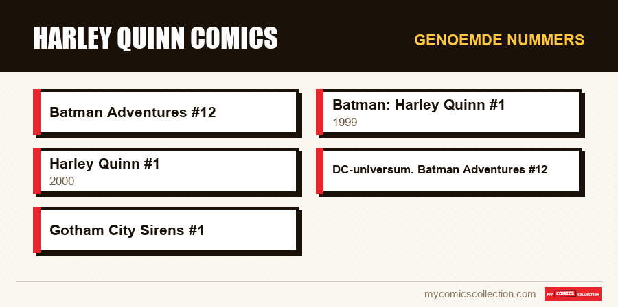 Genoemde nummers : Harley Quinn Comics