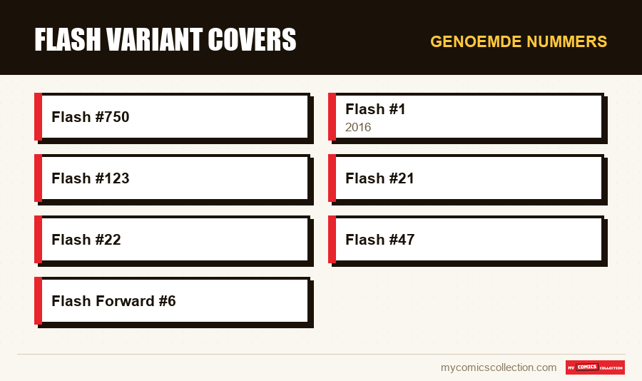 Genoemde nummers : Flash Variant Covers