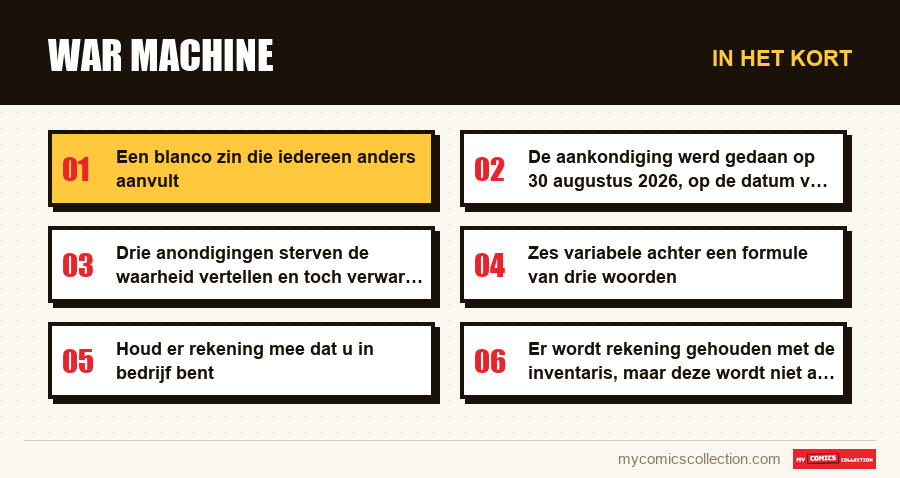 In het kort : War Machine
