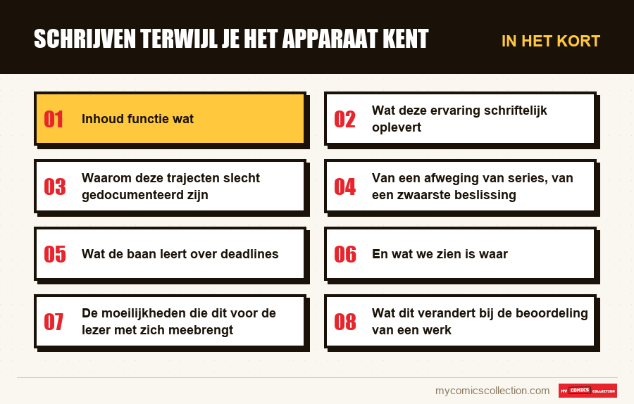 In het kort : Schrijven terwijl je het apparaat kent