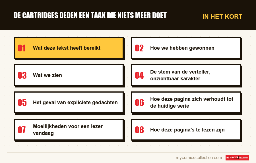 In het kort : De cartridges deden een taak die niets meer doet
