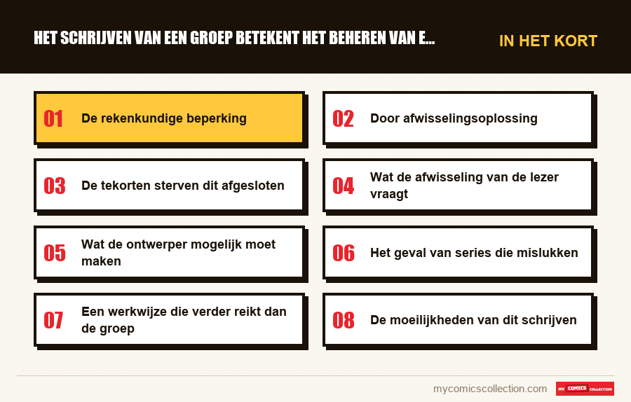In het kort : Het schrijven van een groep betekent het beheren van een pag