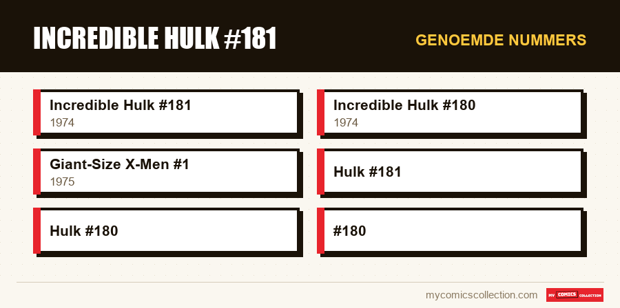 Genoemde nummers : Incredible Hulk #181