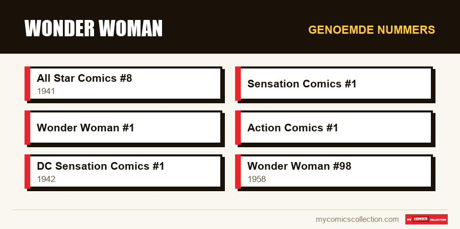 Genoemde nummers : Wonder Woman
