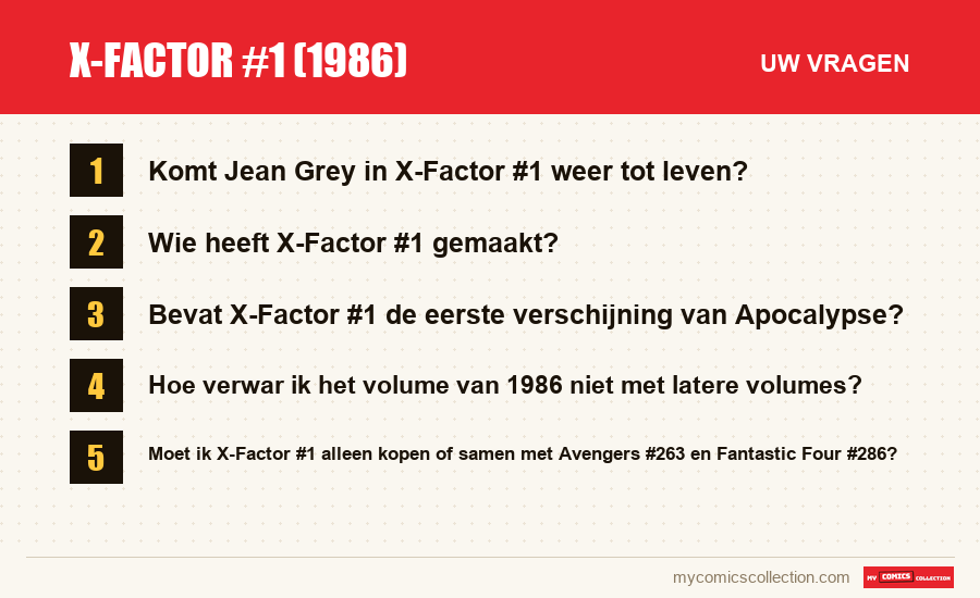 X-Factor #1 (1986): de veelgestelde vragen die dit artikel beantwoordt