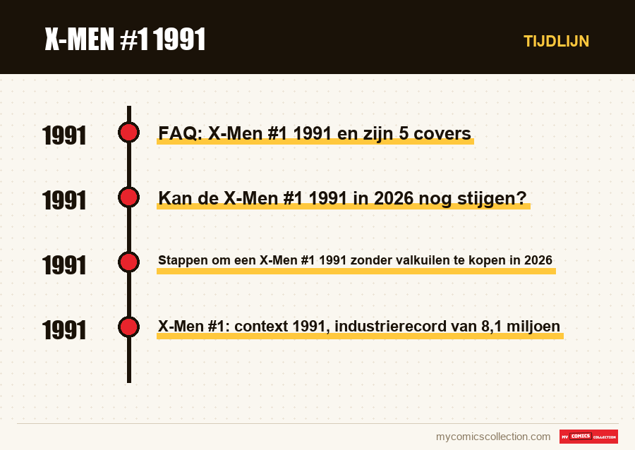 Tijdlijn van de nummers en reeksen van X-Men #1 1991
