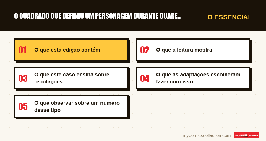 O essencial : O quadrado que definiu um personagem durante quarenta anos v