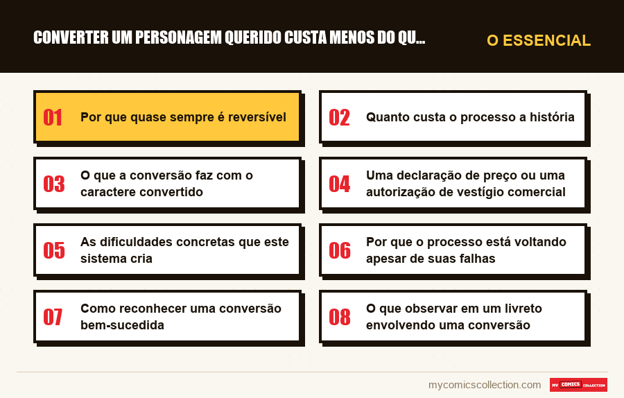 O essencial : Converter um personagem querido custa menos do que criar um