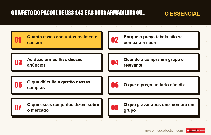 O essencial : O livreto do pacote de US$ 1,43 e as duas armadilhas que o a