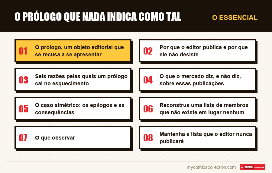 O essencial : O prólogo que nada indica como tal