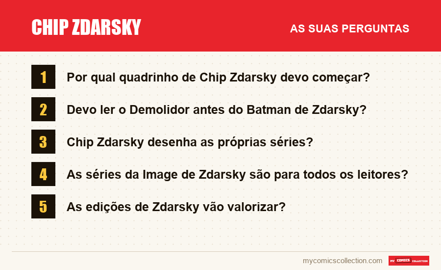 Chip Zdarsky: as perguntas frequentes respondidas neste artigo
