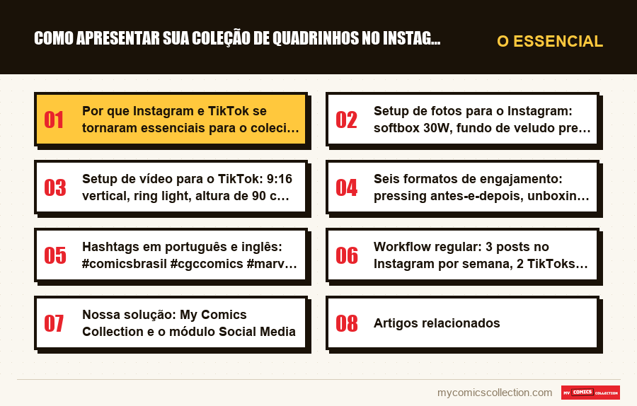 O essencial : Como apresentar sua coleção de quadrinhos no Instagram e no 