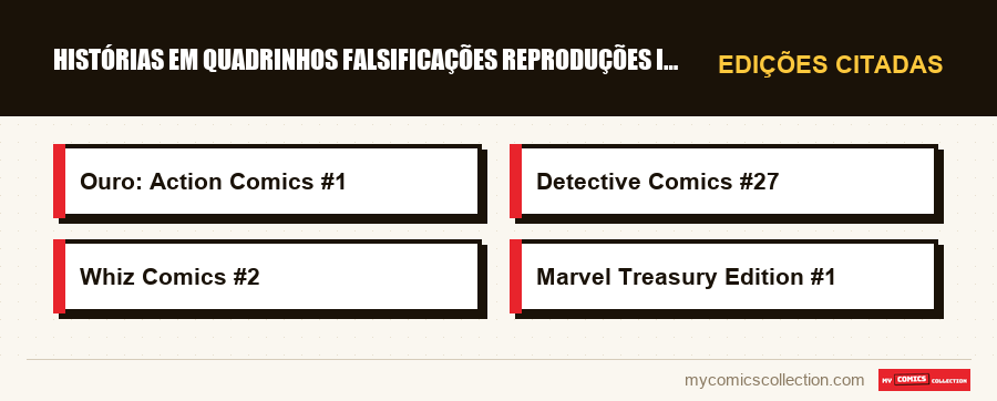 Edições citadas : histórias em quadrinhos falsificações reproduções identifica