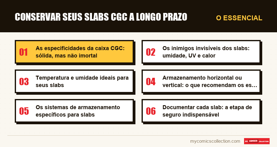 O essencial : Conservar seus slabs CGC a longo prazo
