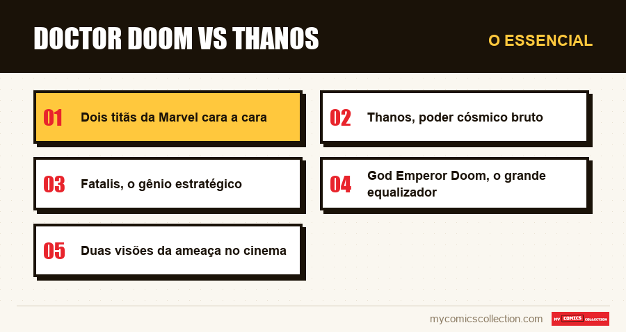 O essencial : Doctor Doom vs Thanos