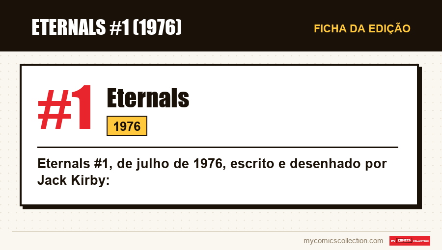 Ficha de Eternals #1: número, ano e por que é uma edição-chave