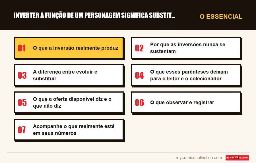 O essencial : Inverter a função de um personagem significa substituí-lo