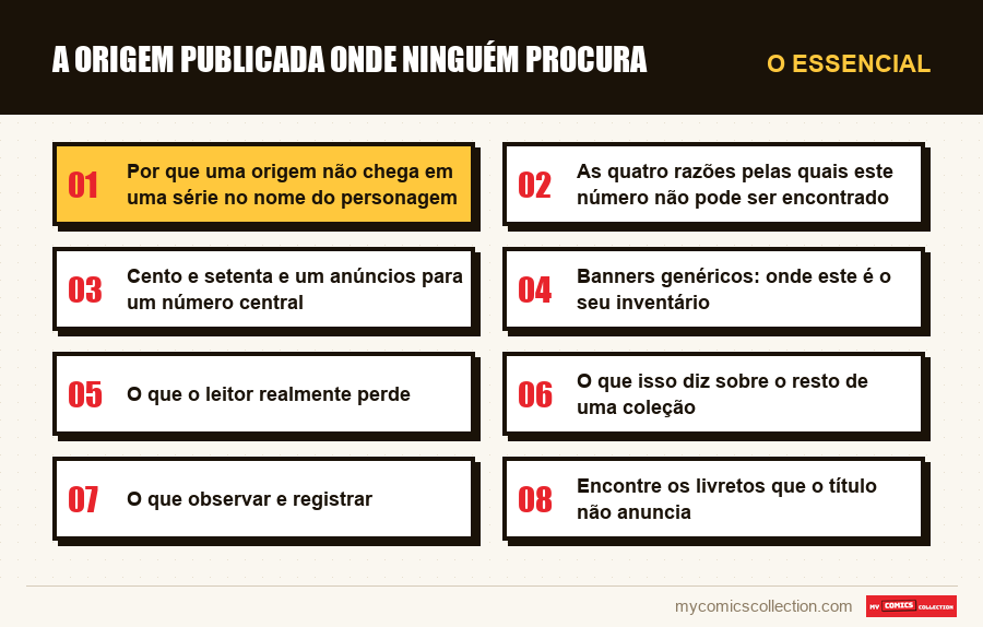 O essencial : A origem publicada onde ninguém procura