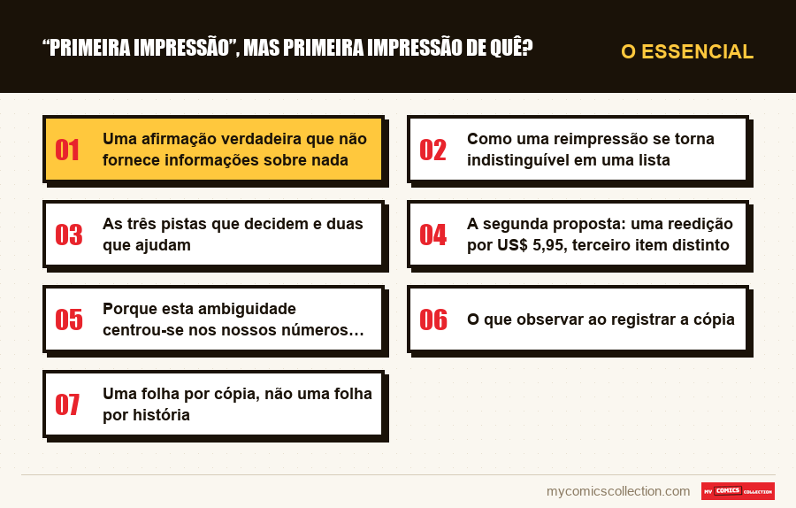 O essencial : “Primeira impressão”, mas primeira impressão de quê?