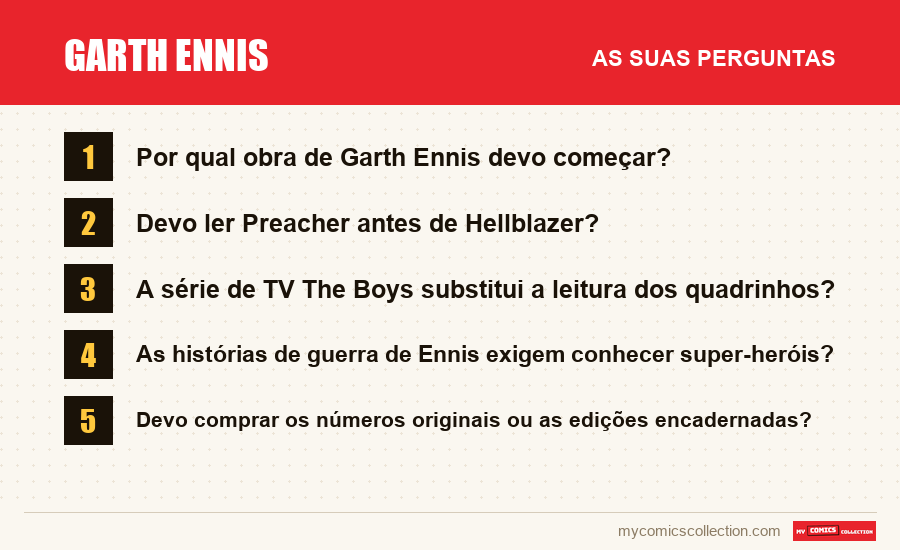 Garth Ennis: as perguntas frequentes respondidas neste artigo