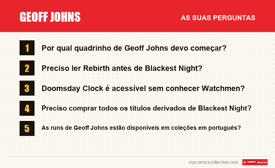 Geoff Johns: as perguntas frequentes respondidas neste artigo