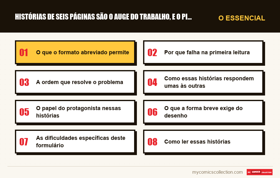 O essencial : Histórias de seis páginas são o auge do trabalho, e o pior l