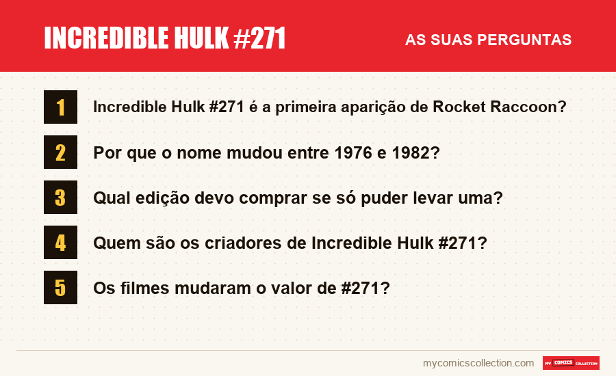 Incredible Hulk #271: as perguntas frequentes respondidas neste artigo