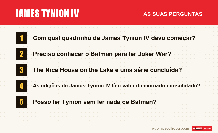 James Tynion IV: as perguntas frequentes respondidas neste artigo