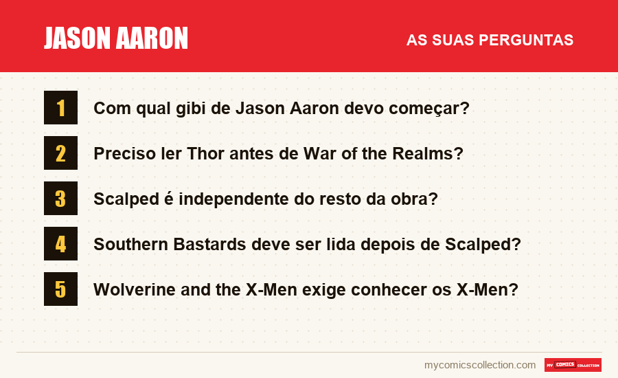 Jason Aaron: as perguntas frequentes respondidas neste artigo