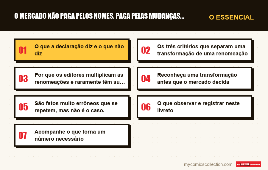 O essencial : O mercado não paga pelos nomes, paga pelas mudanças de natur