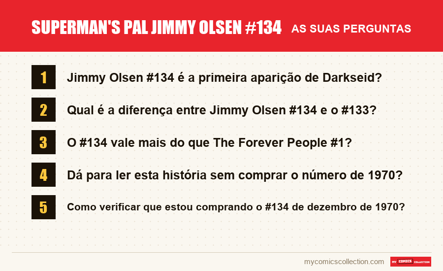 Superman's Pal Jimmy Olsen #134: as perguntas frequentes respondidas neste artigo