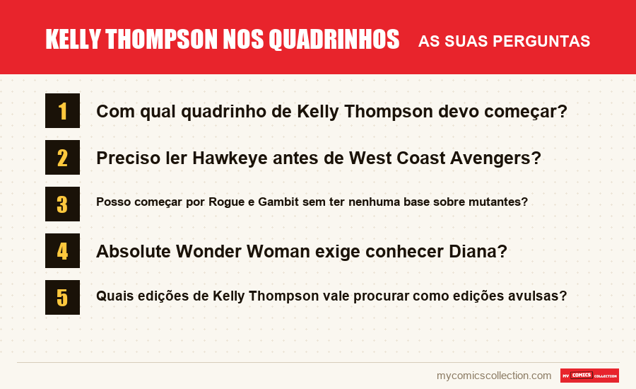 Kelly Thompson nos quadrinhos: as perguntas frequentes respondidas neste artigo