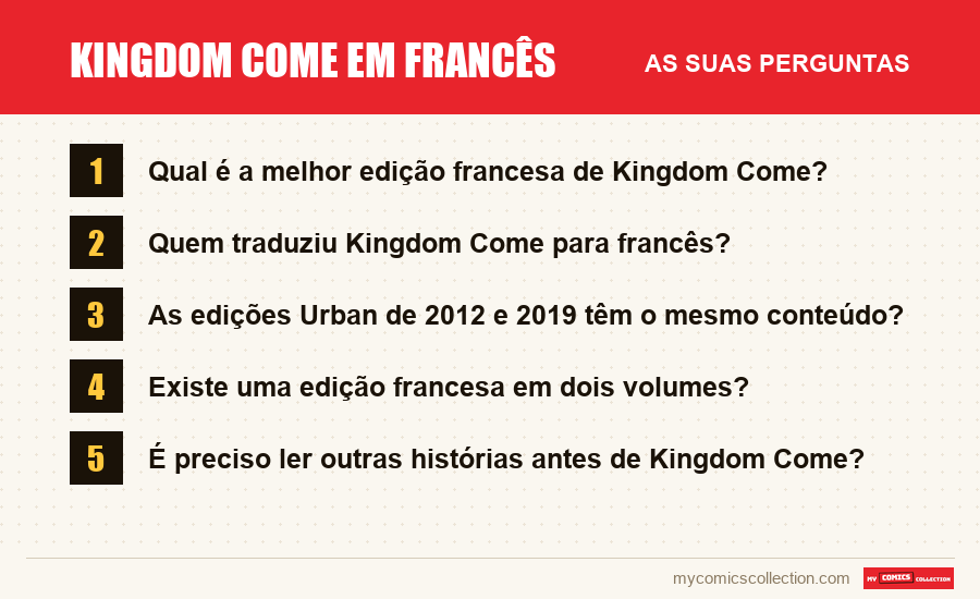 Kingdom Come em francês: as perguntas frequentes respondidas neste artigo