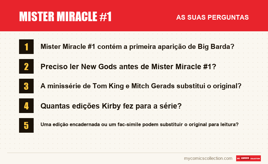 Mister Miracle #1: as perguntas frequentes respondidas neste artigo
