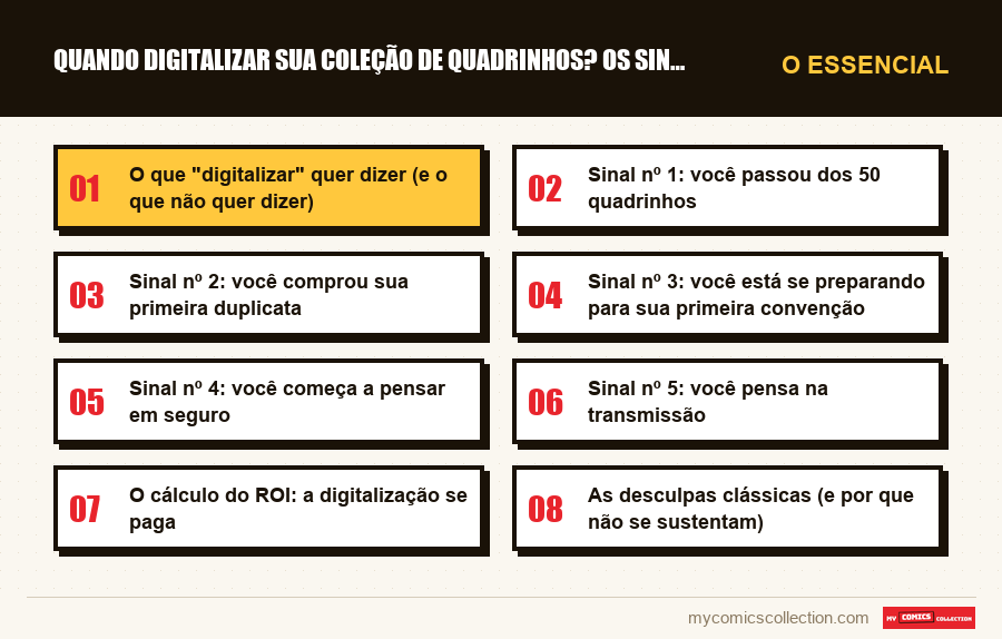 O essencial : Quando digitalizar sua coleção de quadrinhos? Os sinais que 