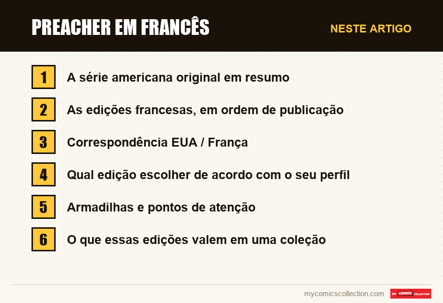 Preacher em francês: as seções deste artigo, por ordem de leitura