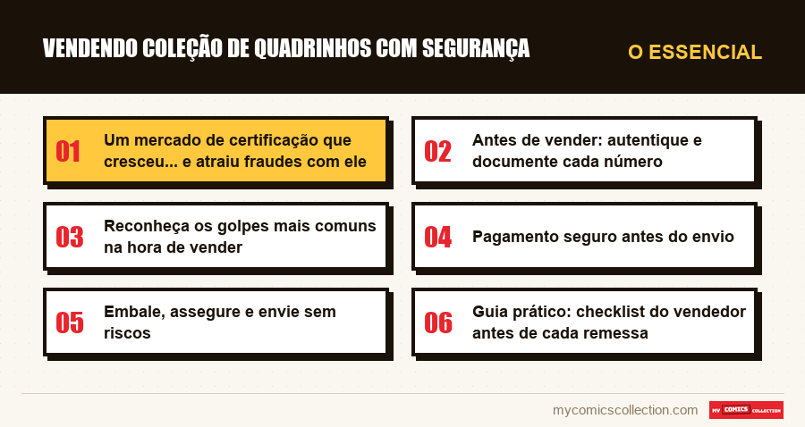 O essencial : vendendo coleção de quadrinhos com segurança