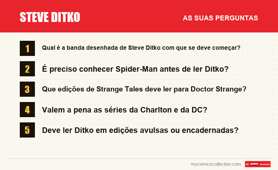 Steve Ditko: as perguntas frequentes respondidas neste artigo