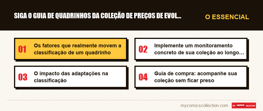 O essencial : siga o guia de quadrinhos da coleção de preços de evolução