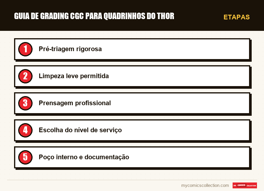 Etapas : Guia de Grading CGC para Quadrinhos do Thor