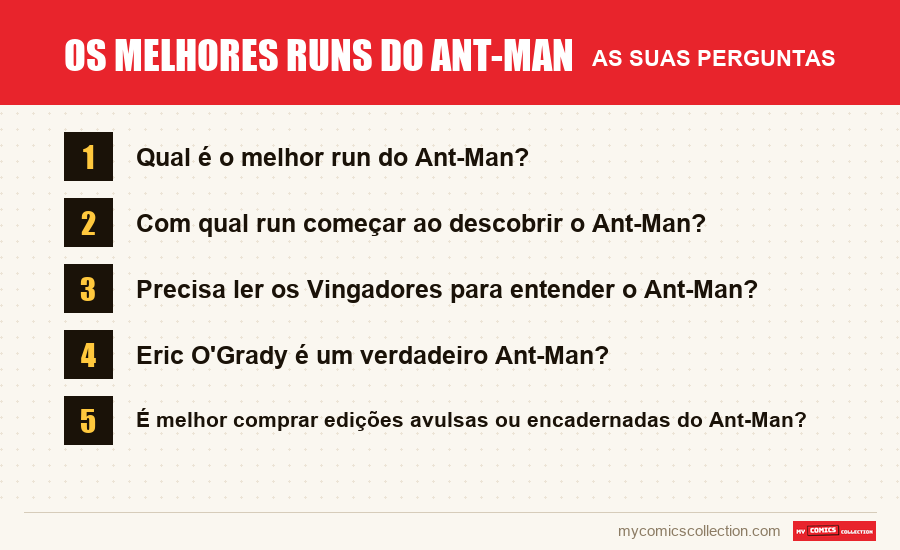 Os melhores runs do Ant-Man: as perguntas frequentes respondidas neste artigo