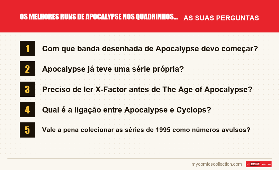 Os melhores runs de Apocalypse nos quadrinhos, por ordem: as perguntas frequentes respondidas neste artigo
